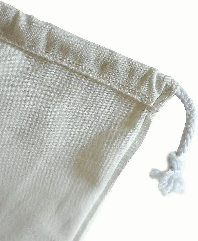 100% Cotton Canvas Travel Laundry Bag, 2-Pack