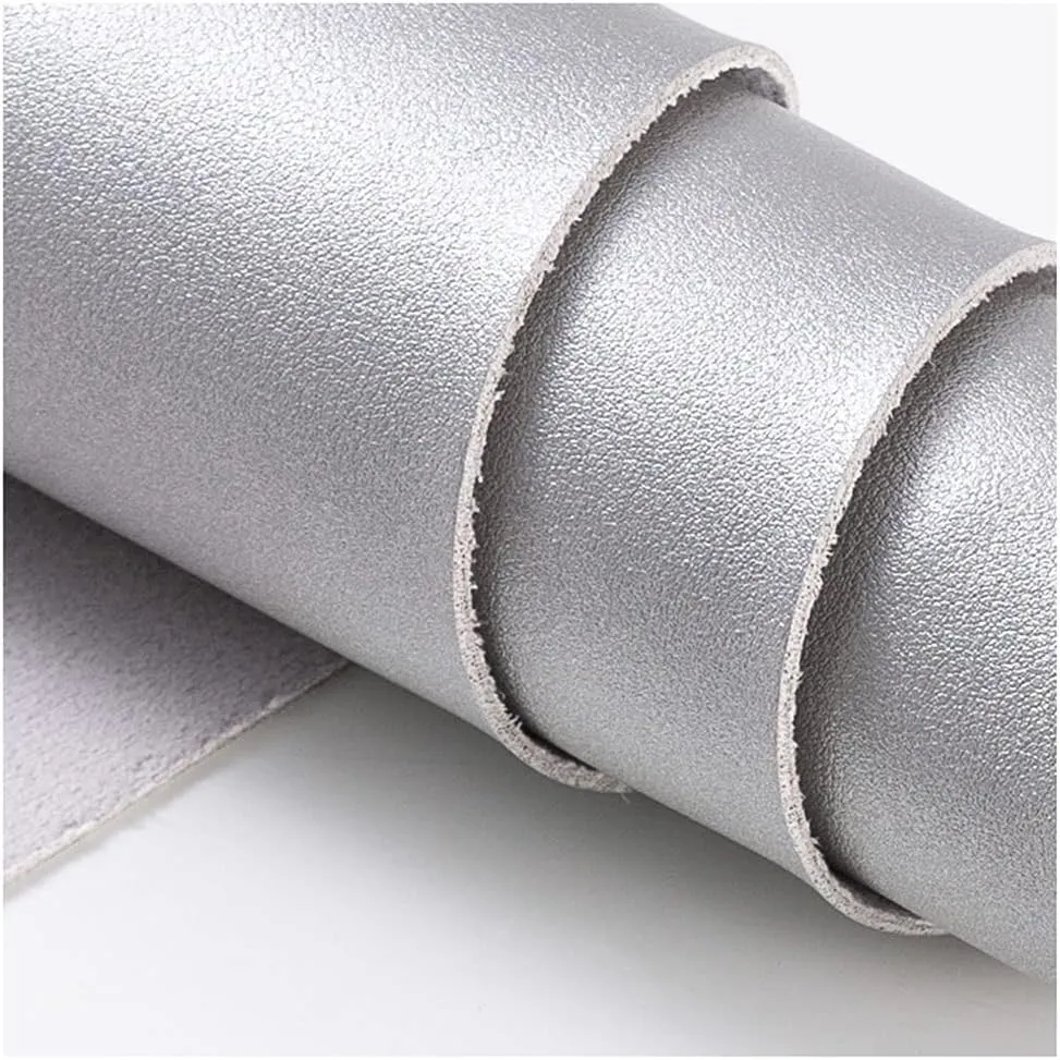 100cm x 138cm Pink Faux Leather Roll for Bows Earrings Handbag Wallet Sewing Craft Making, Repair Decorate Chair Sofa(Silver,1.38X2m)