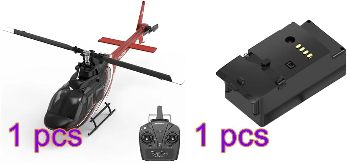 1/27 F08 206 RC Helicopter, 2.4G 6CH Brushless Direct-Drive 6G Flybarless RC Military Helicopter, Remote Control Helicopter for Adults Outdoor RC Armed Helicopter Toy Gift -RTF
