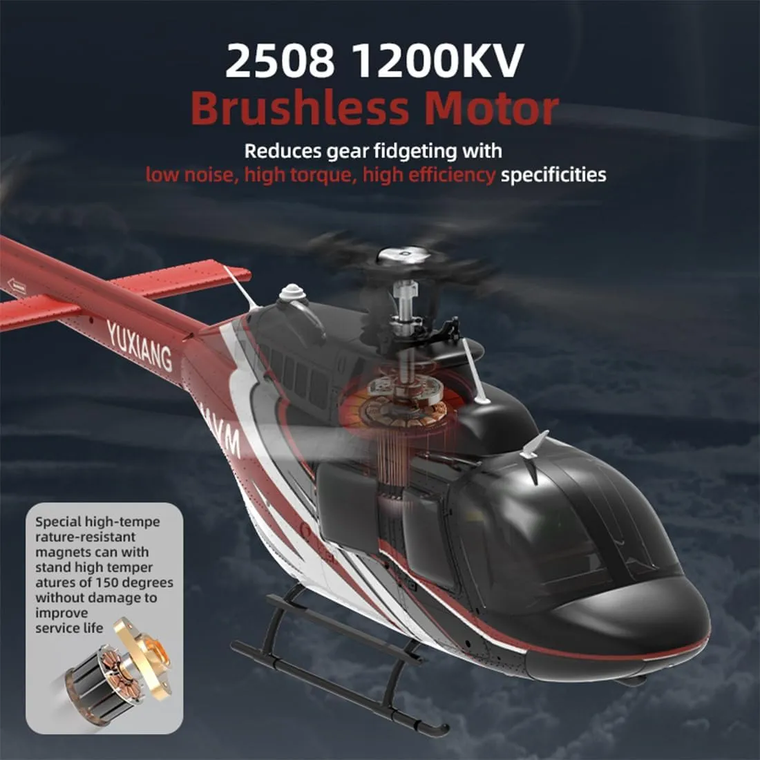 1/27 F08 206 RC Helicopter, 2.4G 6CH Brushless Direct-Drive 6G Flybarless RC Military Helicopter, Remote Control Helicopter for Adults Outdoor RC Armed Helicopter Toy Gift -RTF
