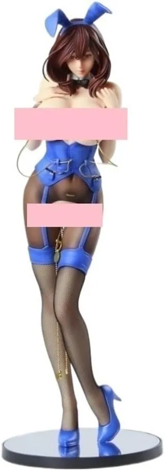 1/4 Bunny Girl Anime Action Ecchi Figure nsfw Cartoon Character Statue Figure Realistic Collectible Model Adult Toys 41cm/16.1in(Blue)