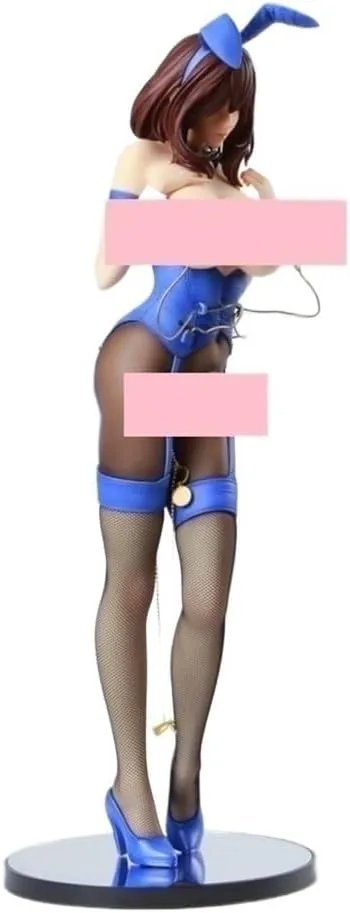 1/4 Bunny Girl Anime Action Ecchi Figure nsfw Cartoon Character Statue Figure Realistic Collectible Model Adult Toys 41cm/16.1in(Blue)