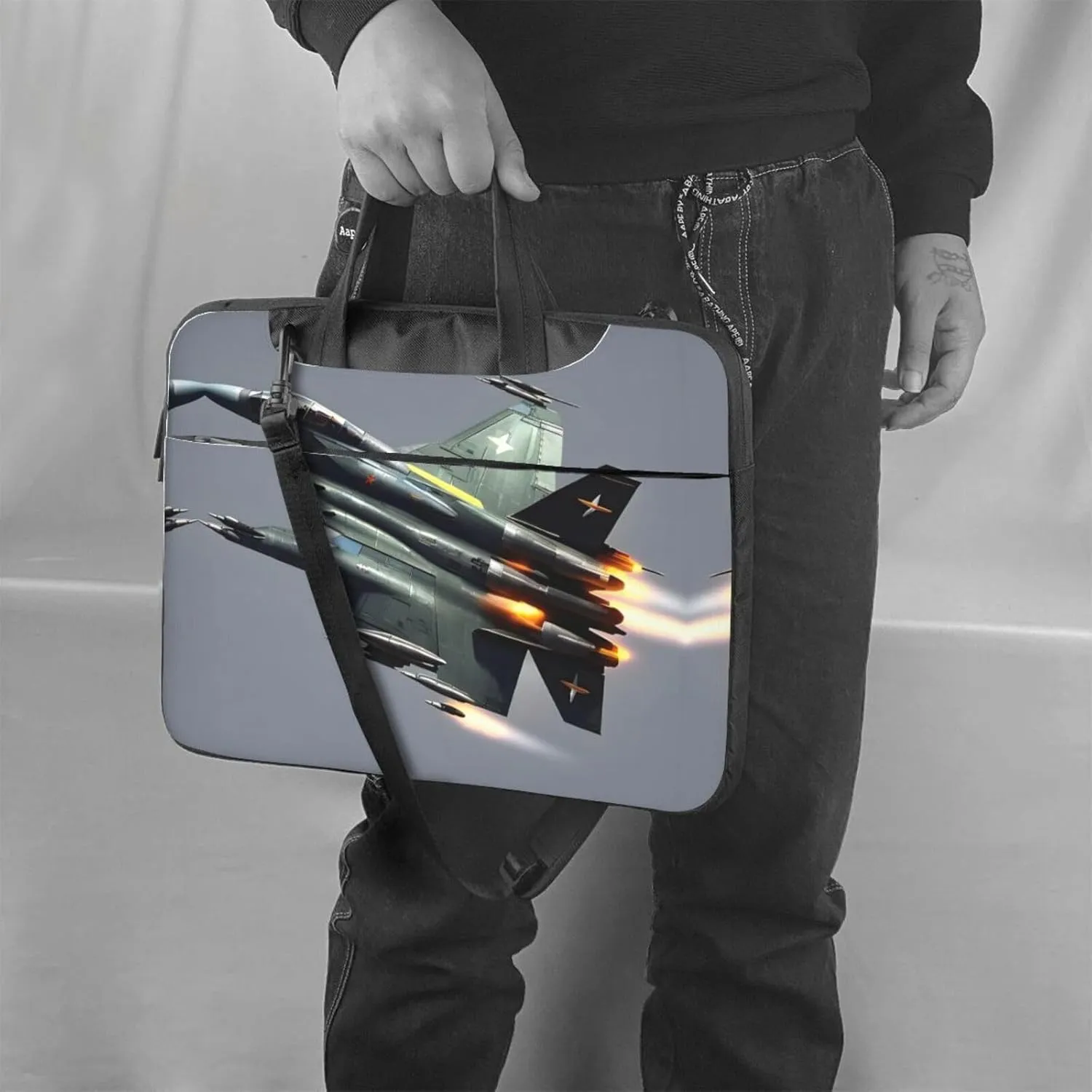 15.6-Inch Laptop Computer And Tablet Shoulder Bag Carrying Case,Business Casual,Lavender Stamp Print