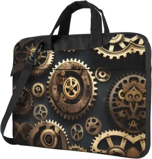15.6-Inch Laptop Computer And Tablet Shoulder Bag Carrying Case,Business Casual,Steam Train Clouds Print