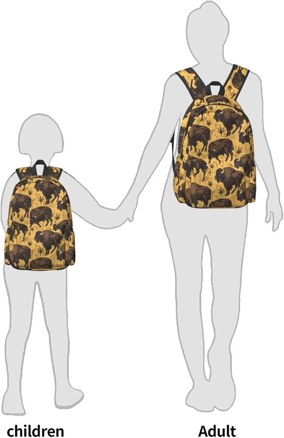 17 Inch Backpack Bisons And Grass Cute Red Panda Laptop Backpack Shoulder Bag School Bookbag Casual Daypack