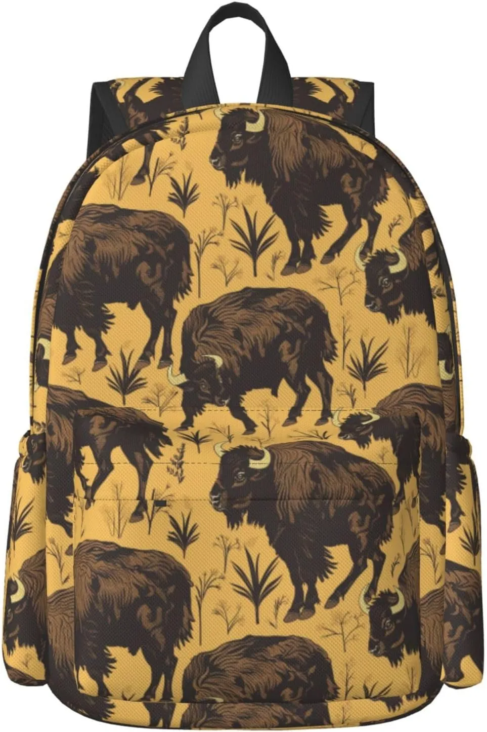 17 Inch Backpack Bisons And Grass Cute Red Panda Laptop Backpack Shoulder Bag School Bookbag Casual Daypack