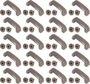 20 Sets Metal D Ring Connector Buckles for Bag, Arch Bridge D Ring Buckle Chain Strap Connector with PH Screws Metal Ring for Leather Crafts Making