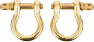 2pcs Pure Copper Horseshoe Buckle D-Ring for Collar Keychain Accessories Keyring D-Ring U Shape Shackles D-Ring for Purse Horseshoe Ring Purse Replacement Ring D-Rings Key Holder