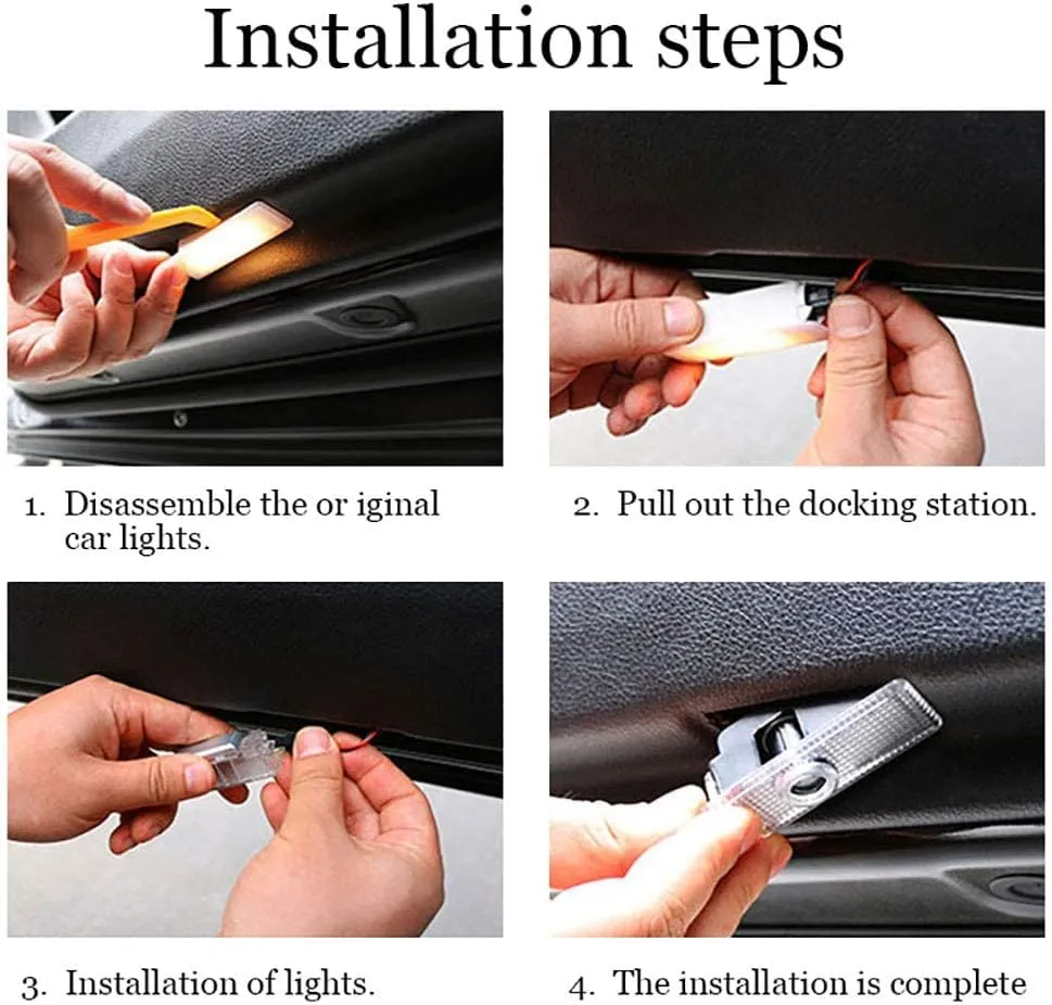 2X Car LED Door Welcome Light Logo Projector for Alfa Romeo Giulia Giulietta Mito Stelvio Brera 147 156 159,03