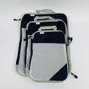 3 Pack Compression Packing Cubes, Double Zipper Compression Design Space Saving