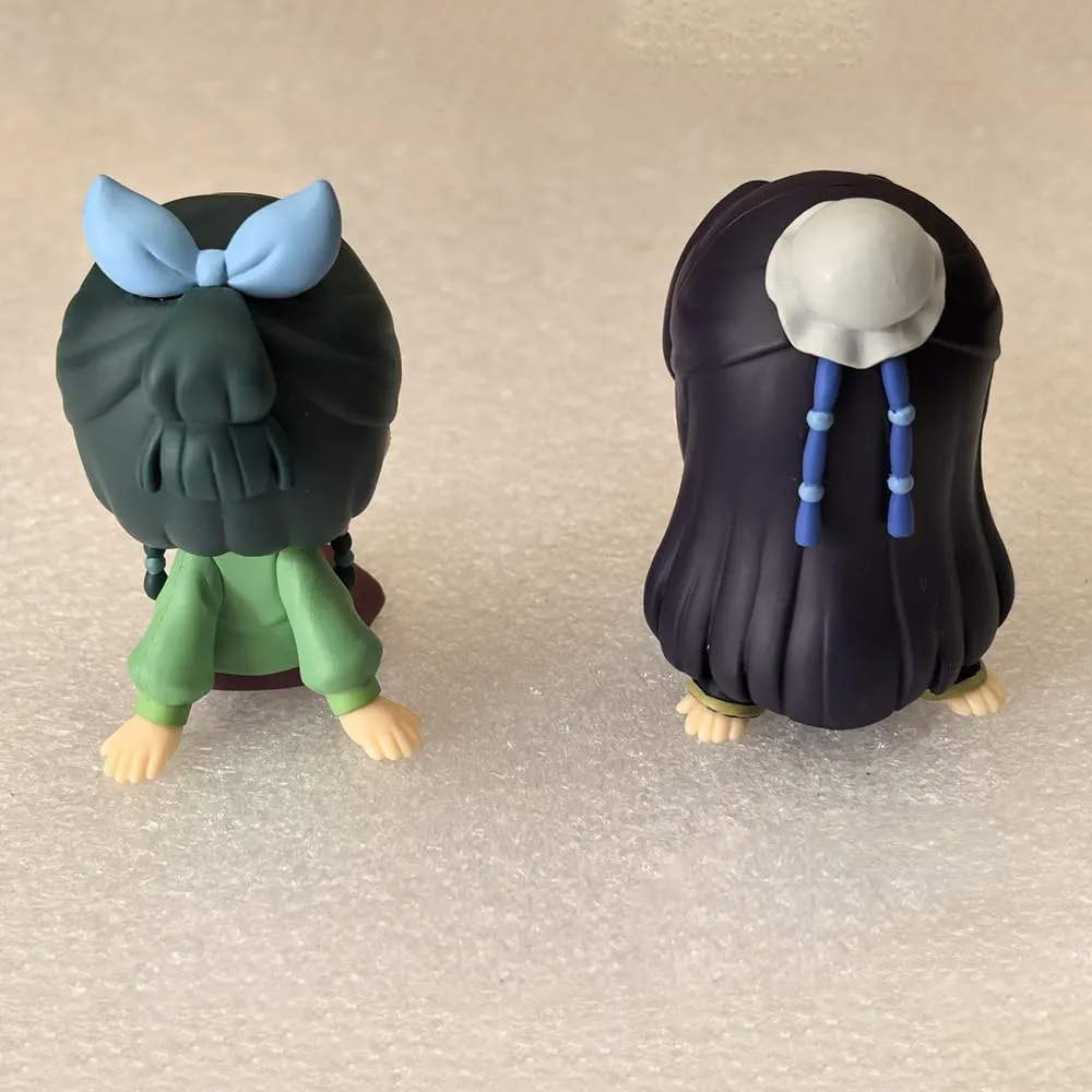 4pcs Maomao and Jinshi Figure Sitting Pose Cute Anime Action Figures 6cm Collectible Jinshi Maomao Figurine Cartoon Statue Desktop Decoration
