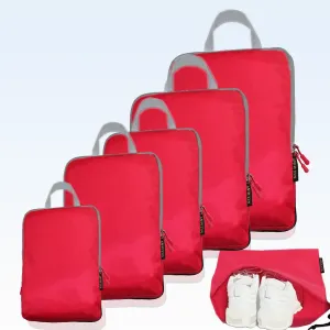 6 set Compression Packing Cubes,Luggage,Suitcases Organizers, Travel Essentials Lightweight Storage Bags