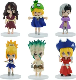 6pcs Ishigami Senkuu Figure Kohaku Shishio Tsukasa Anime Figure Collections 10cm Cute Nanami Ryusui Action Figure Models Cake Decor Desktop Decor