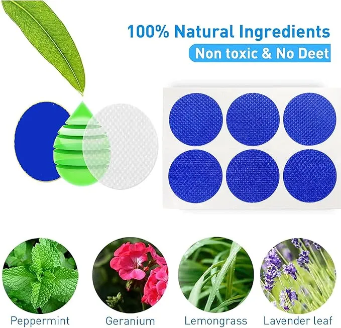 84 Pack Mosquito Patches, Mosquito Stickers for Kids Adult - Natural Ingredients and Up to 24 Hour of Protection