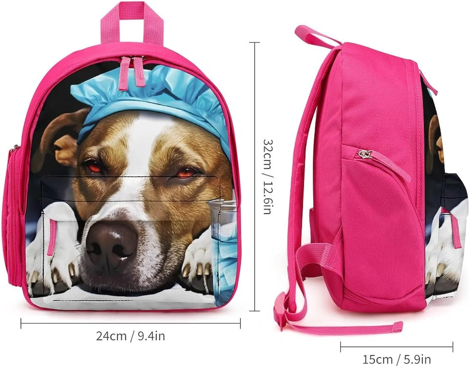 A Dog is Sick Cute Backpack Small Daily Daypack Travel Shoulder Bag with Adjustable Strap Graphic Print