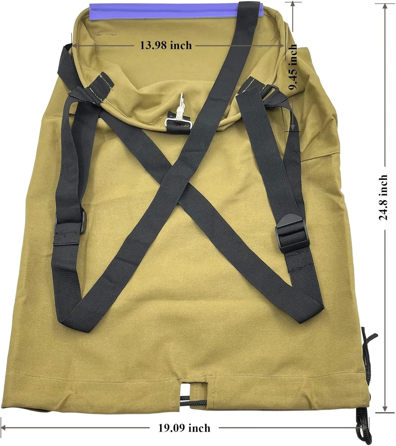 Adjustable Fruit Picking Bag - Canvas Pouch Harvest Apron with 2 Side Pockets for Garden, Orchard, Farm Use