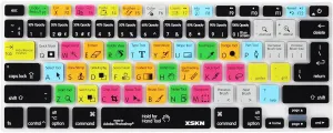 Adobe Photoshop Shortcuts Keyboard Skin Hot Keys PS Keyboard Cover for MacBook Air 13 & MacBook Pro 13 15 17, Retina (US/European ISO Keyboard)