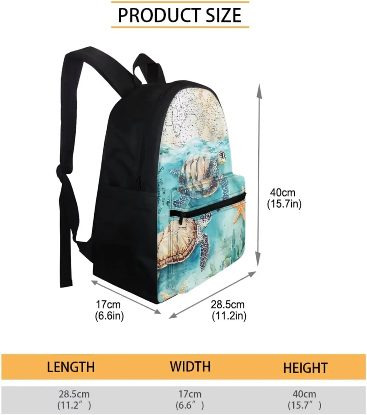AFPANQZ Cartoon Sea Turtle Print Kids Backpack Set Reusable Insulated Lunch Bags   School Backpack Laptop Bookbag   Portable Pencil Bag Pouch Unisex Kids School Supplies Organizer Daypack