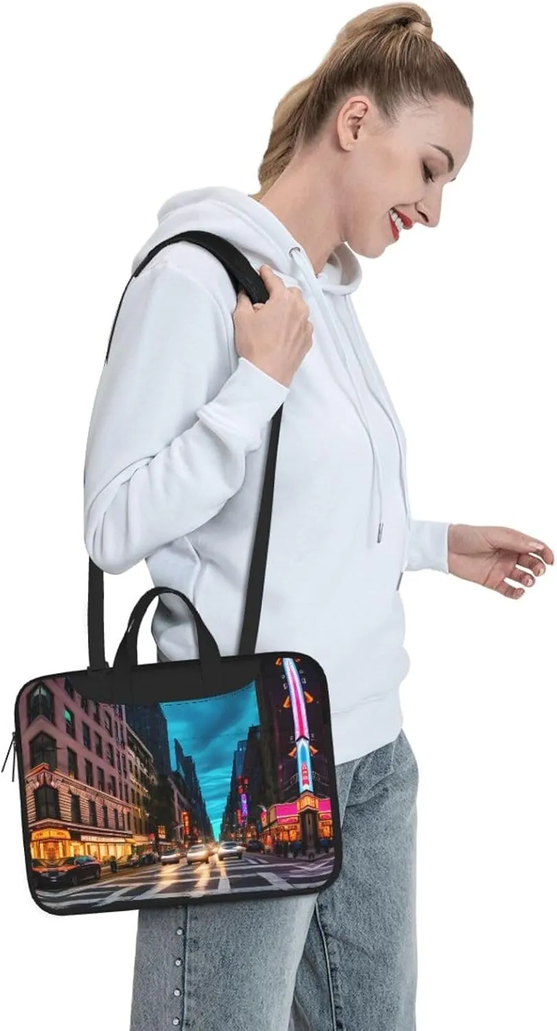 African Classic Weave Print Notebook Computer Protective Carrying Cover With Pocket,13 Inch Laptop Shoulder Bag