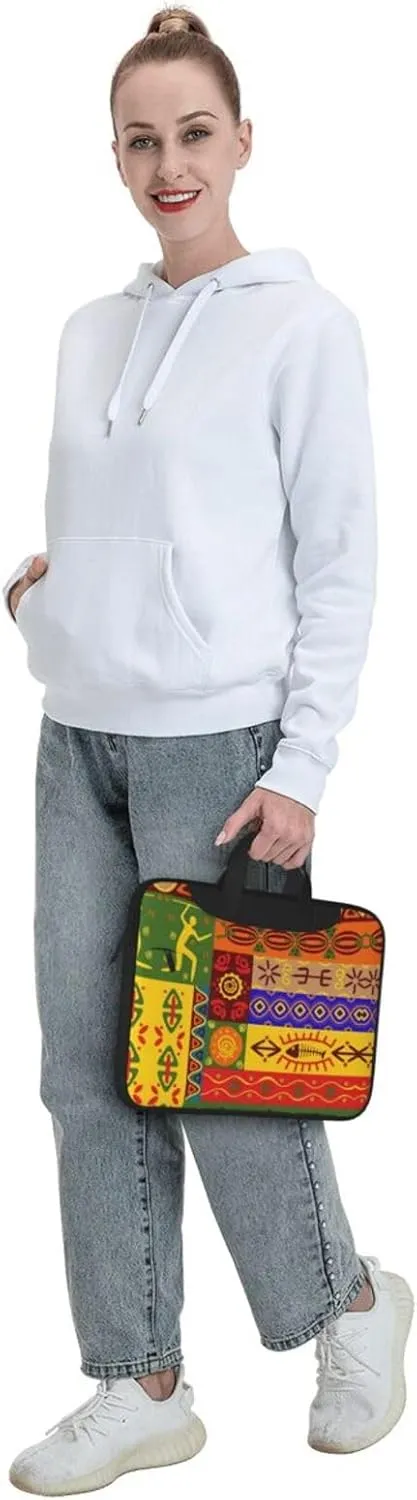 African National Patterns Print Work Laptop Bag Stylish and Protective Laptop Case Briefcase for Men Women Office
