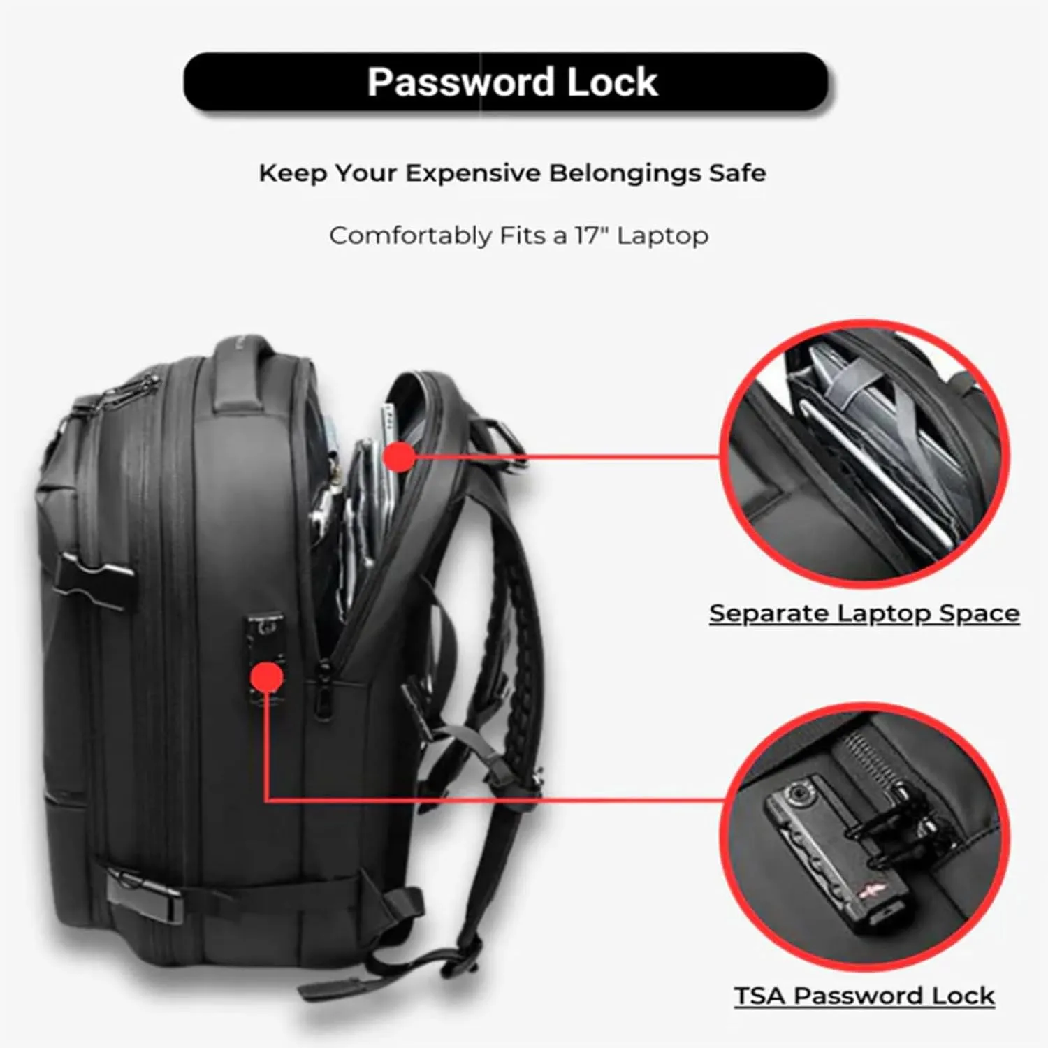 Airmak Vacuum Backpack, Maklot Seal Compression Travel Bag With Pump, Multifunctional Expandable Waterproof Carry on Laggage (Black With Pump)