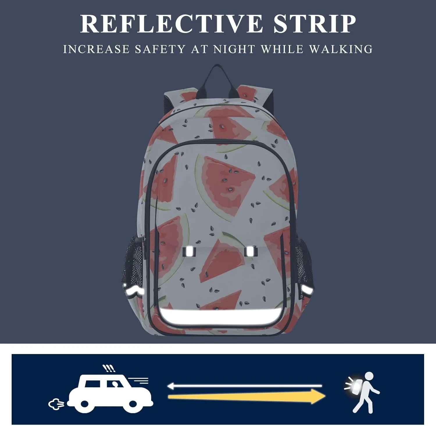 ALAZA Slices Of Watermelon Casual Daypacks Outdoor Backpack