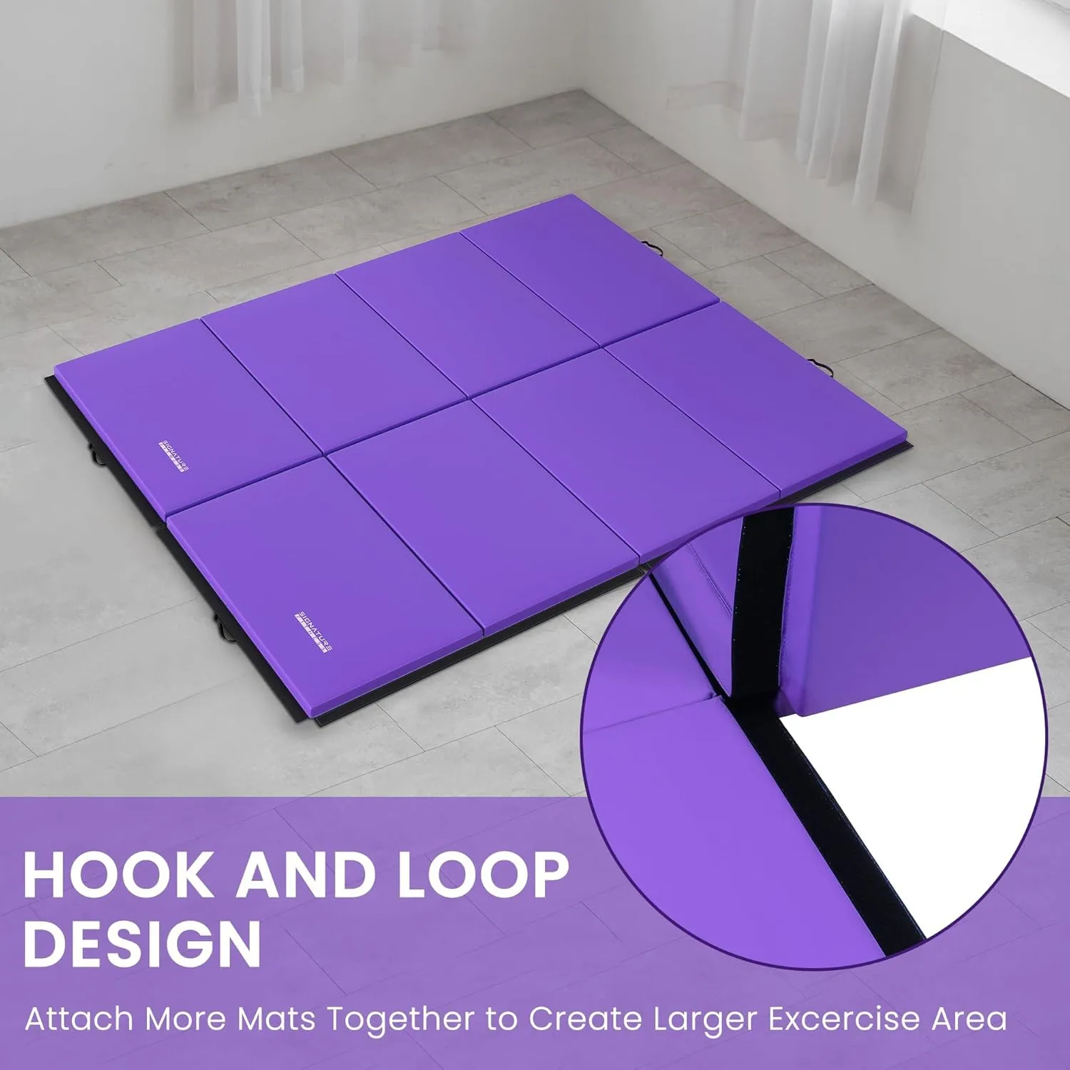 All Purpose Extra Thick High Density Anti Tear Gymnastics Gym Folding Exercise Aerobics Mats, Multiple Sizes and Colors Available