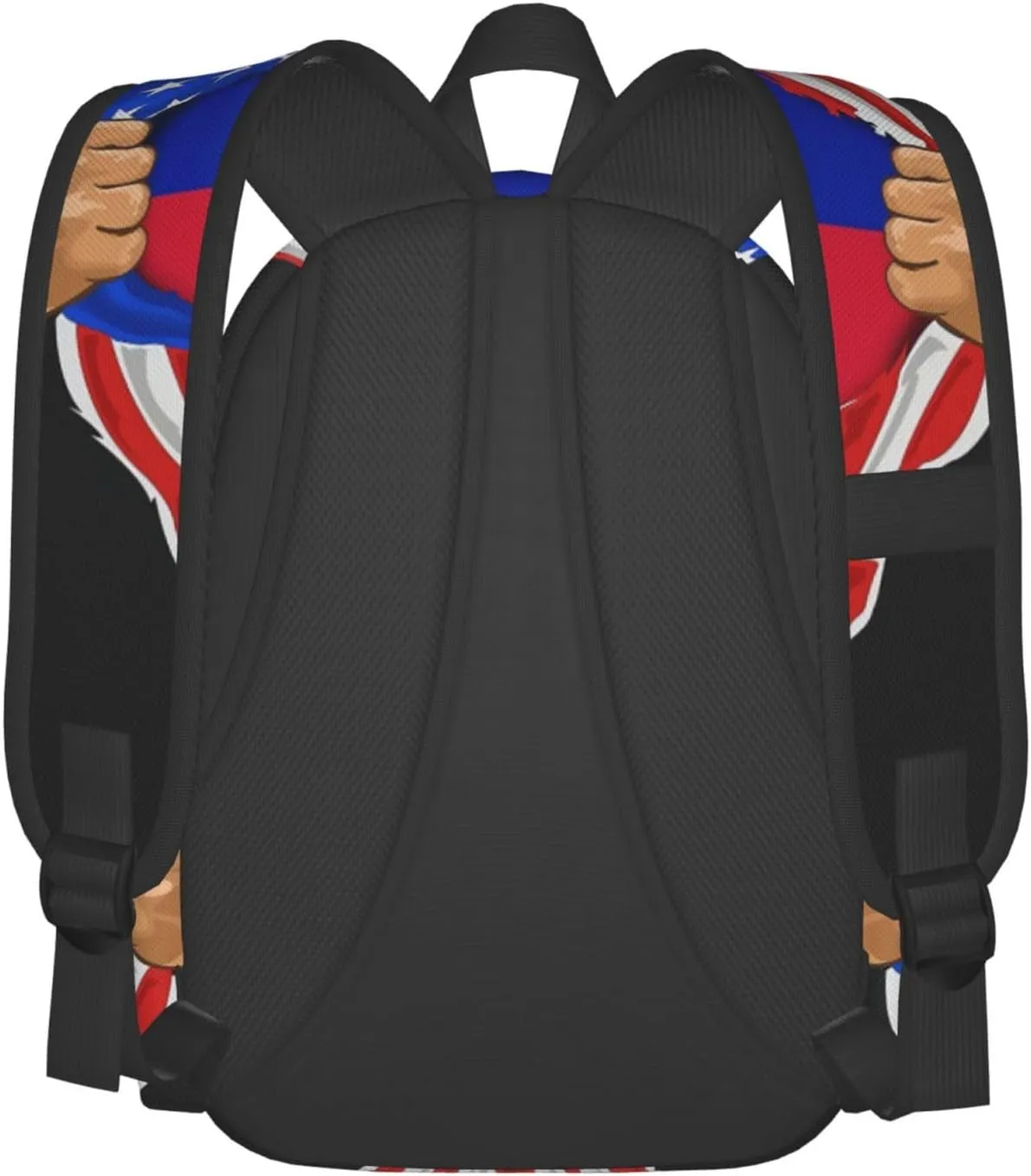 American Haiti Flag Unisex Backpacks 15in Laptop Backpack Multipurpose Double Shoulder Bag For Men Women Gifts