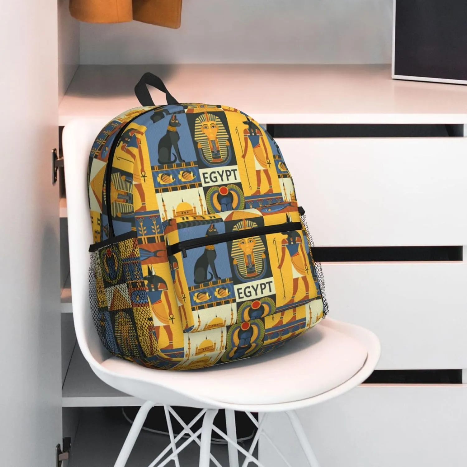 Ancient Egypt Tribe Series Print Casual Backpack,Lightweight Backpack Laptop Backpacks For Men Women,Travel Work Computer Bag