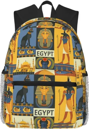 Ancient Egypt Tribe Series Print Casual Backpack,Lightweight Backpack Laptop Backpacks For Men Women,Travel Work Computer Bag