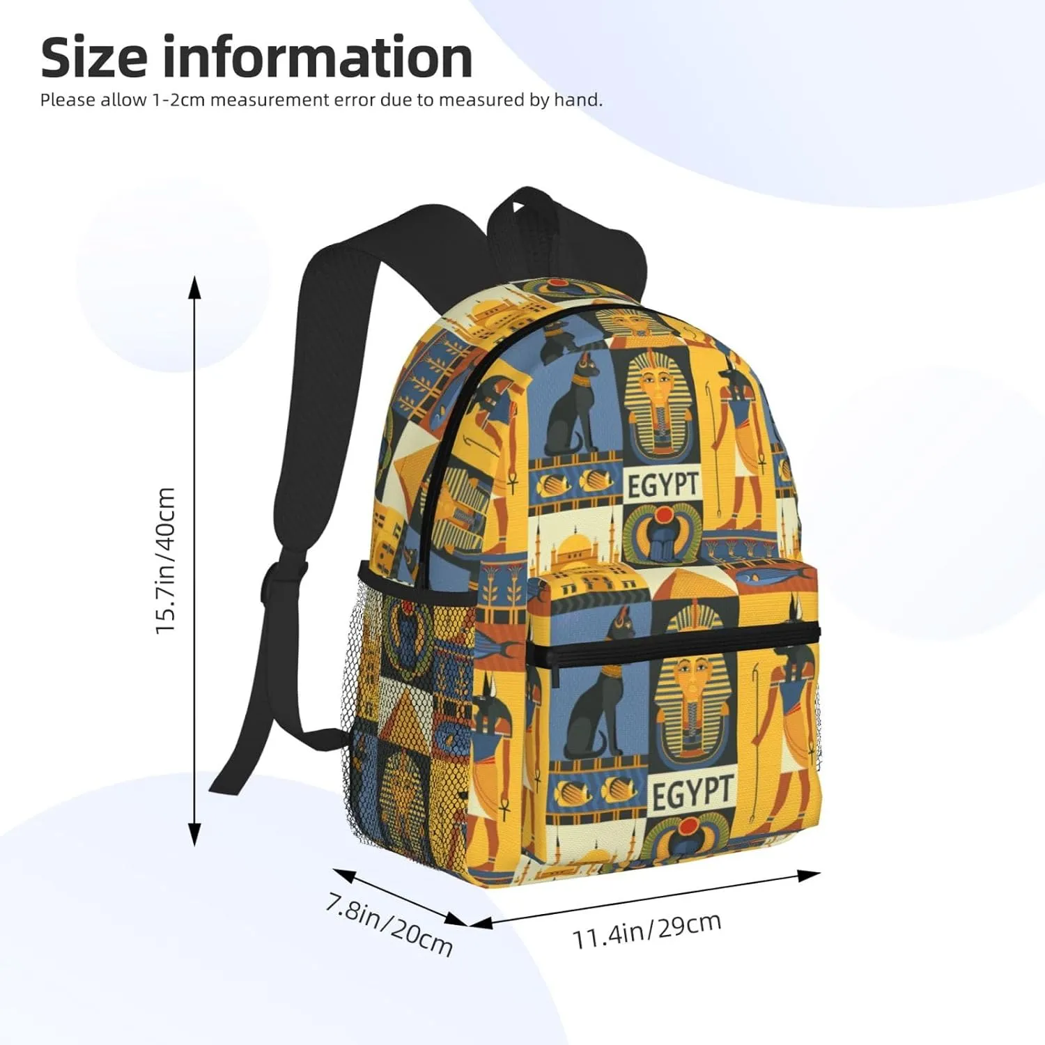 Ancient Egypt Tribe Series Print Casual Backpack,Lightweight Backpack Laptop Backpacks For Men Women,Travel Work Computer Bag