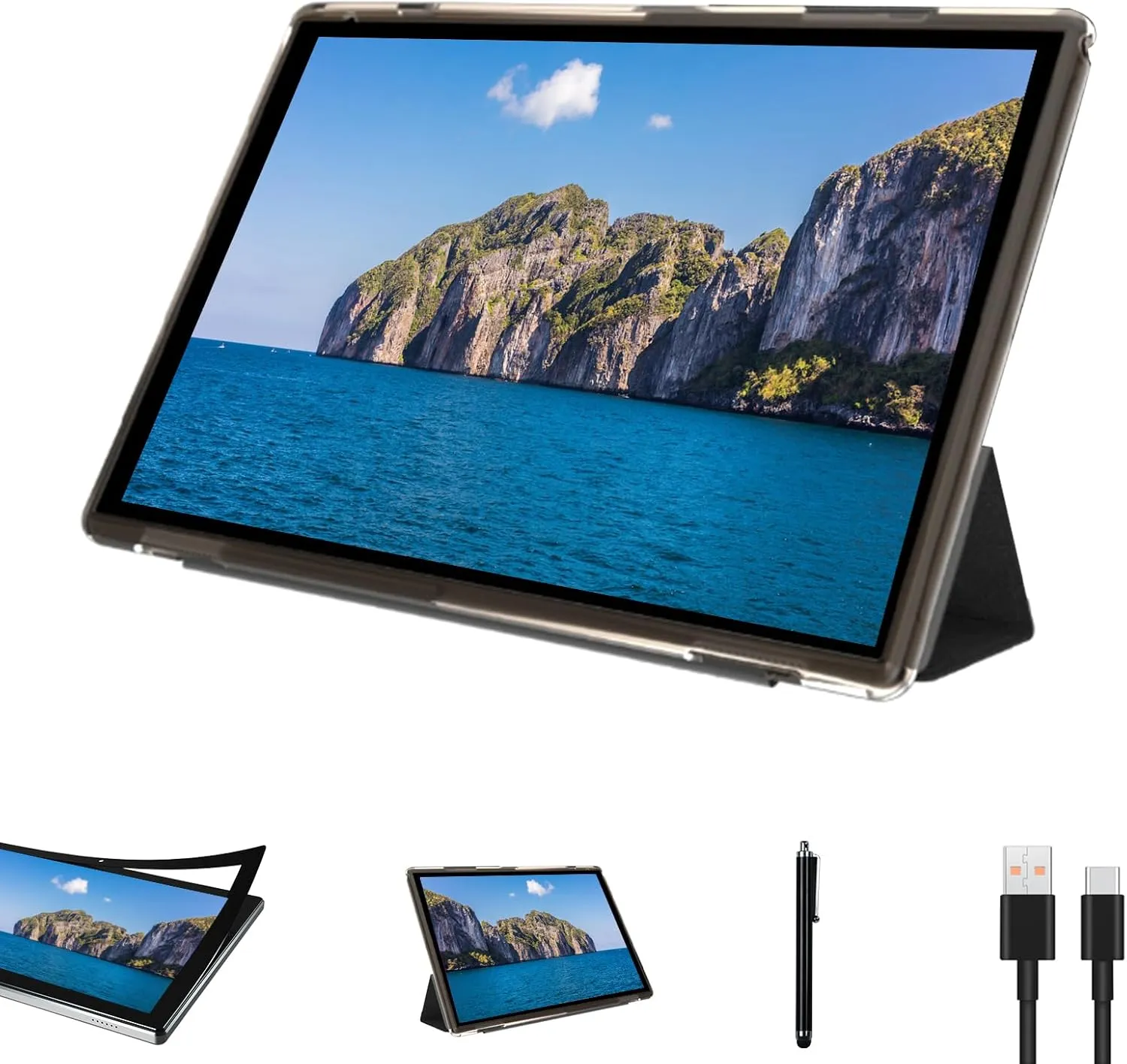 Android Tablet 10 Inch Tablet With Case Screen Stylus Android 14 Tablets 6GB RAM 32GB ROM Support 1TB Expansion 6000mah Battery 10.1" IPS HD Touchscreen 2MP 8MP Dual Camera WIFI-6 Bluetooth5.0 Tablets