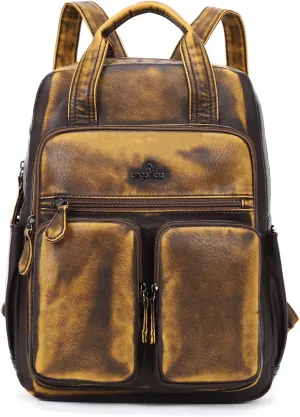 Angel Kiss Backpack Purse for Women Soft Washed Leather Multi Pocket Casual Travel Backpacks…
