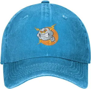 Angry Cloud Cartoon Character Baseball Cap for Men Women Adjustable Vintage Washed Cotton Dad Hat
