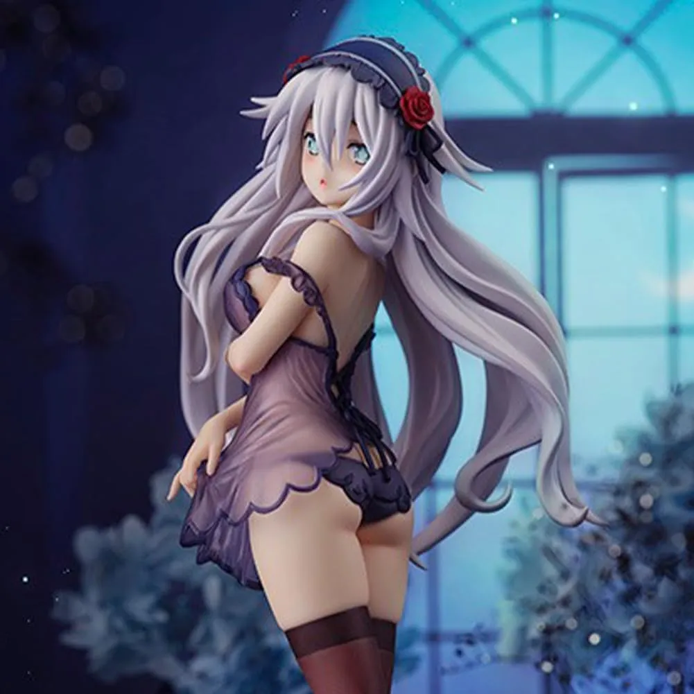 Anime Illustration Art Figure Black Heart Girl Figure Original Painting Izayoi Black Heart Action Figure PVC Model Statue