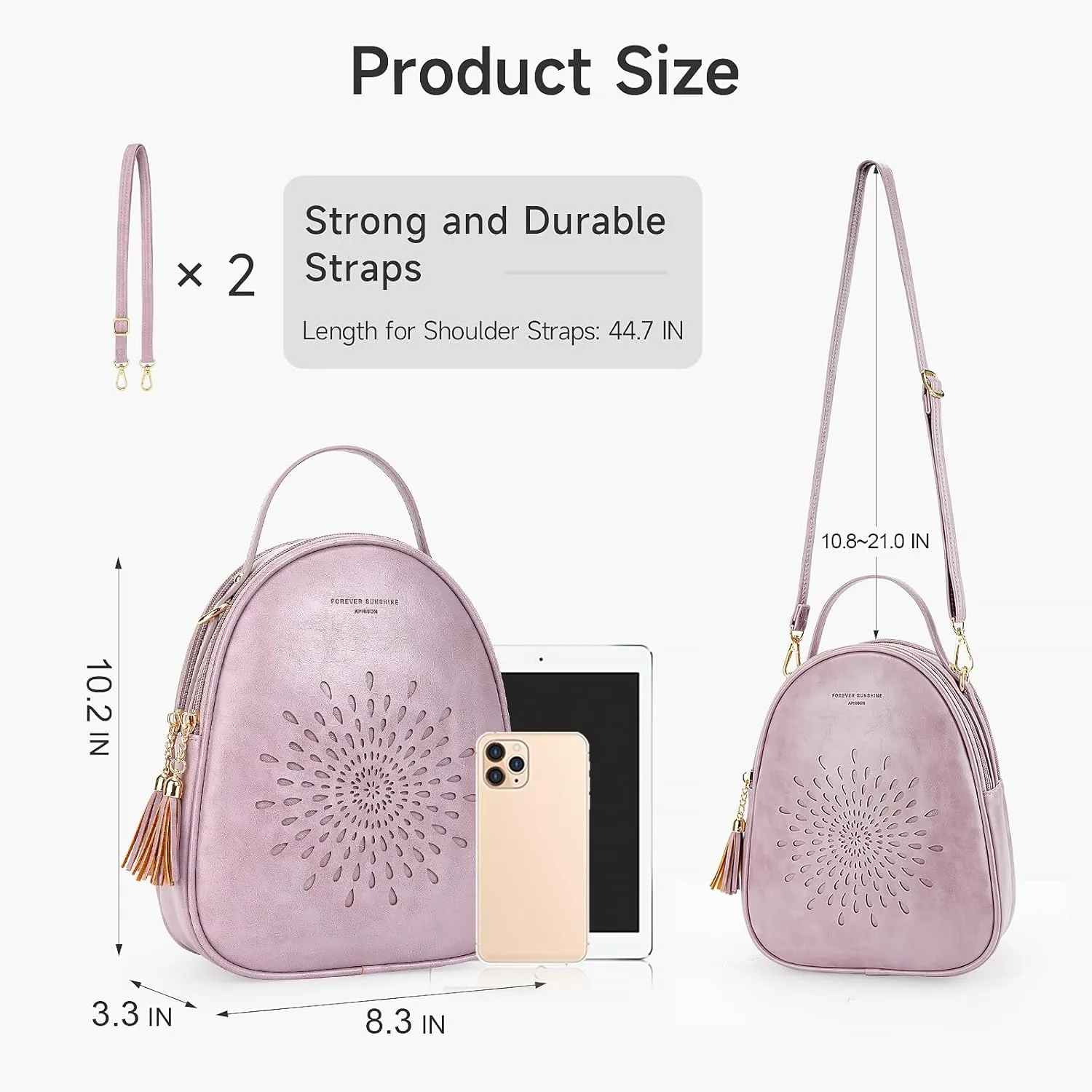 APHISON Small Backpack Purse for Women Cute Mini Backpacks PU Leather Crossbody Shoulder Bags Multifunctional Handbags