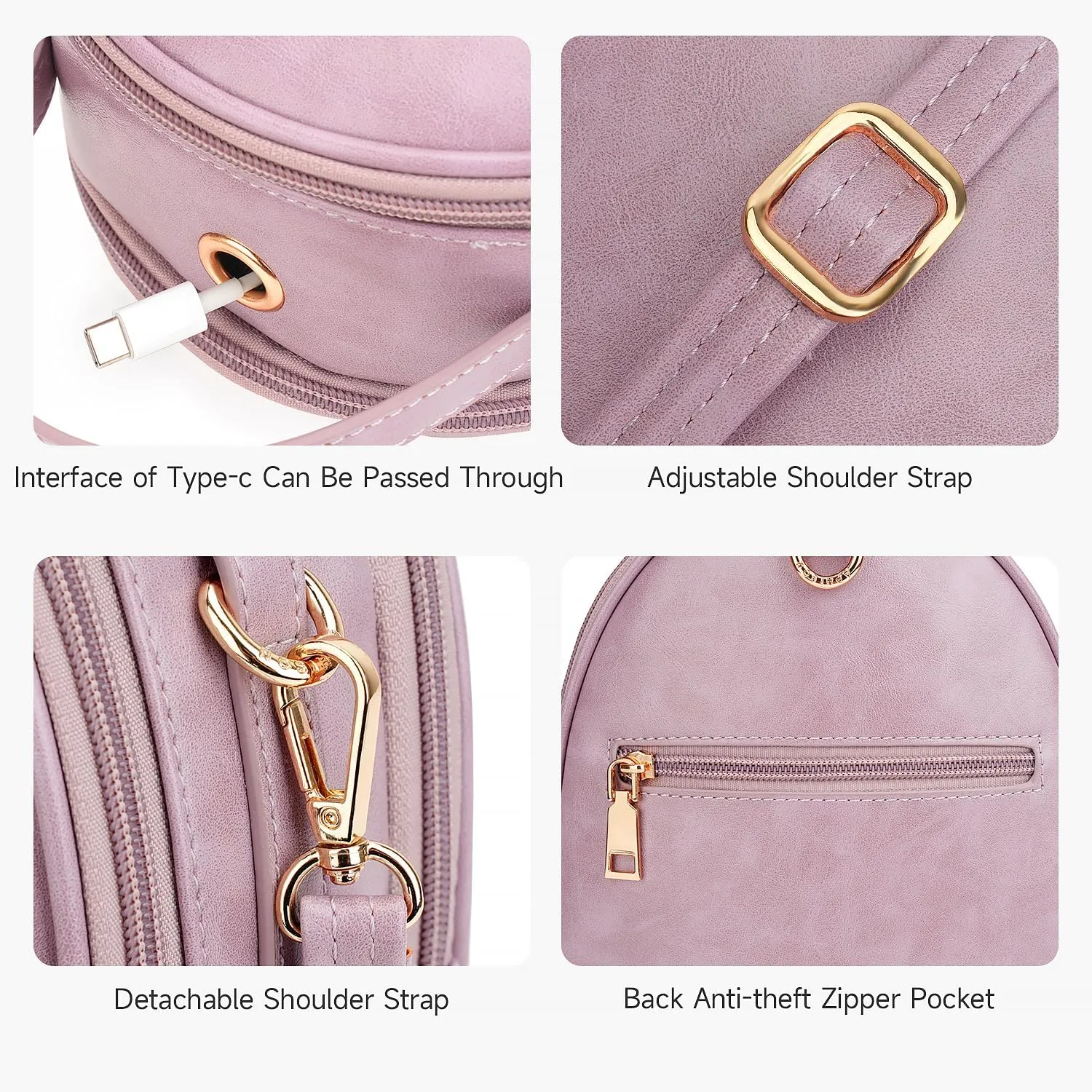 APHISON Small Backpack Purse for Women Cute Mini Backpacks PU Leather Crossbody Shoulder Bags Multifunctional Handbags