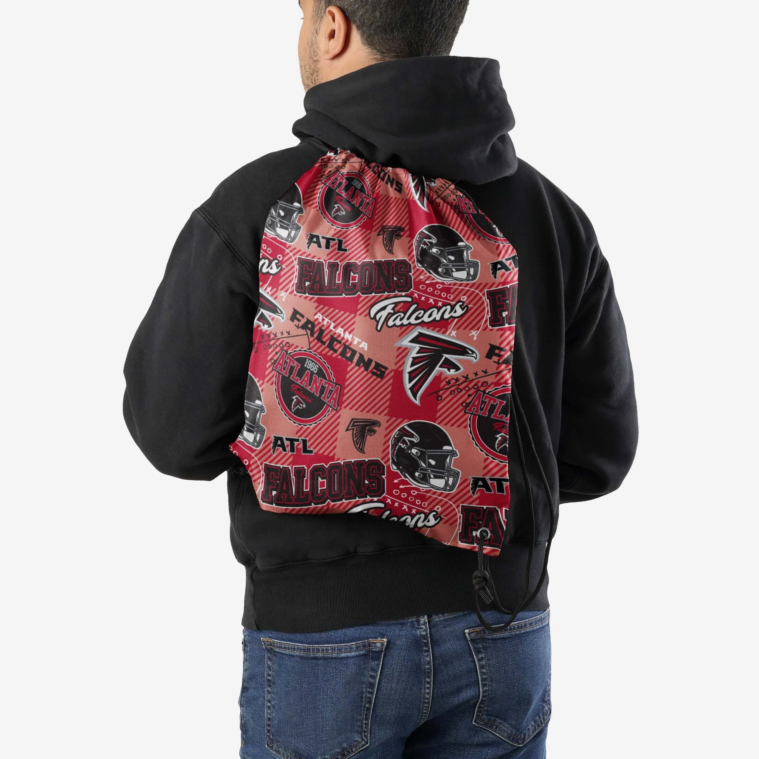 Atlanta Falcons Thematic Repeat Print Drawstring Backpack