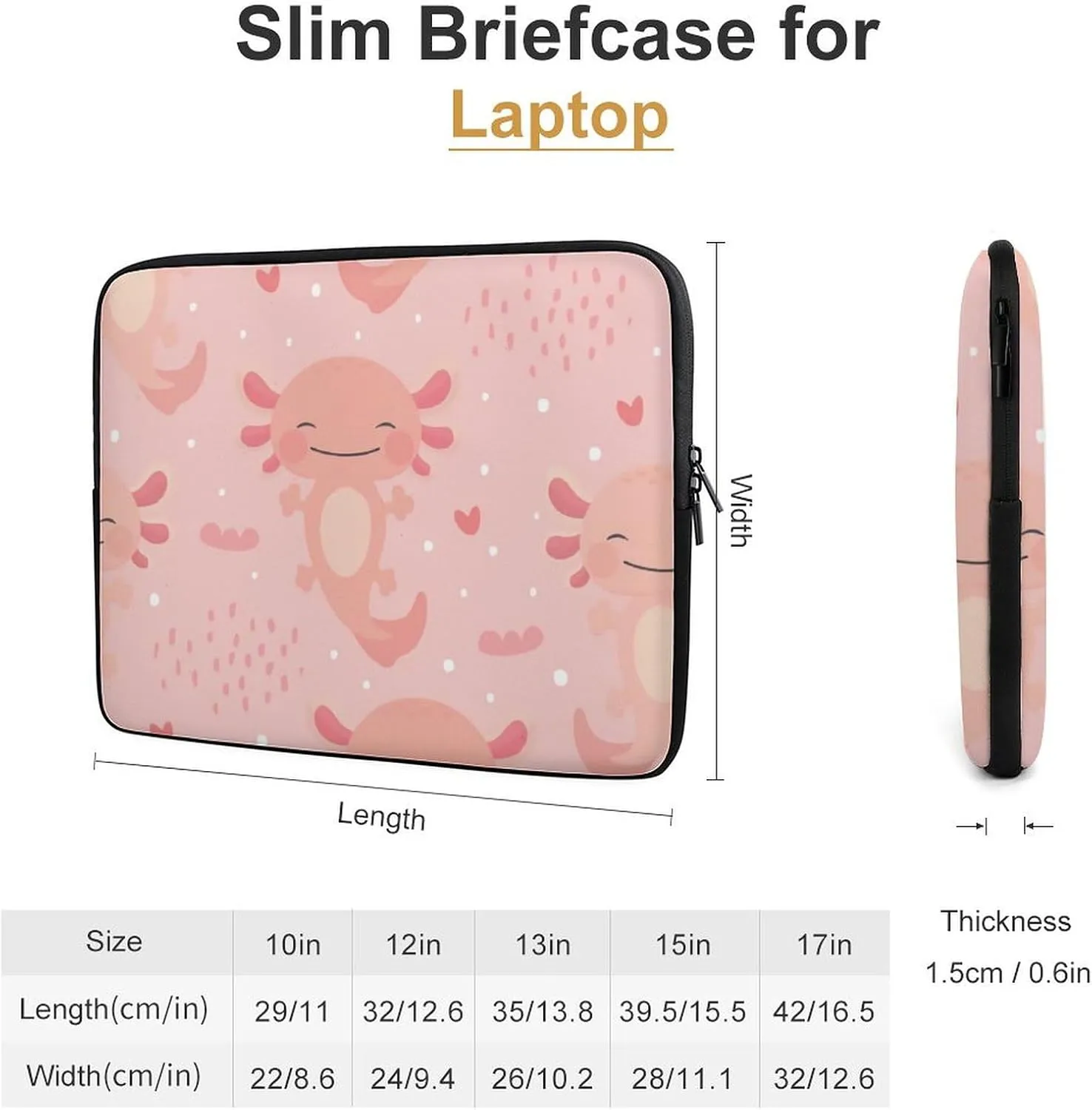 Axolotls Pattern All Print Hands Free Withdrawal Laptop Bag Unisex