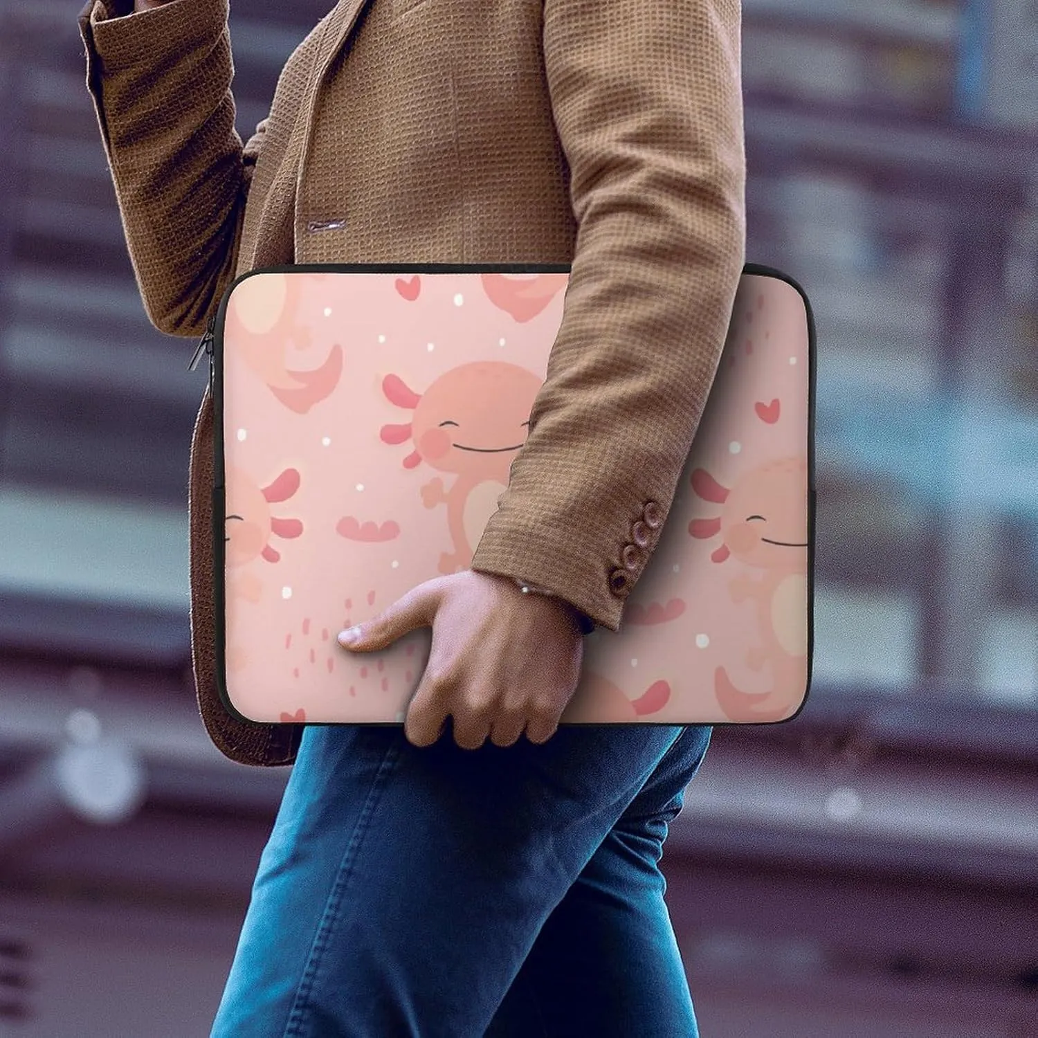 Axolotls Pattern All Print Hands Free Withdrawal Laptop Bag Unisex