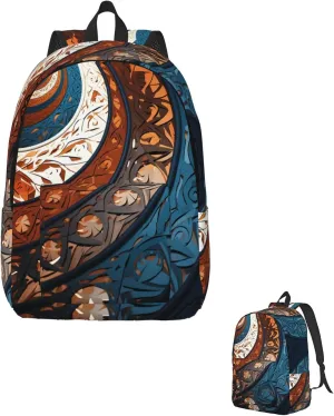 Backpack for Men Women 15.7-17.7 Inch Laptop Backpack Spiral and curve patterns Daypack Laptop Bag for Travel