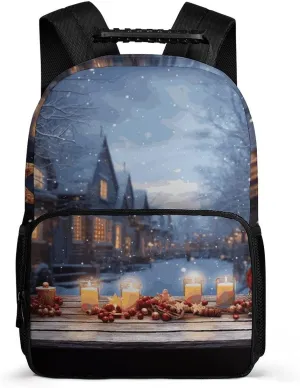 Backpack for Men Women Daypack Christmas Atmosphere Carry-on Bag 16 In Laptop Backpack Lightweight Travel Bag