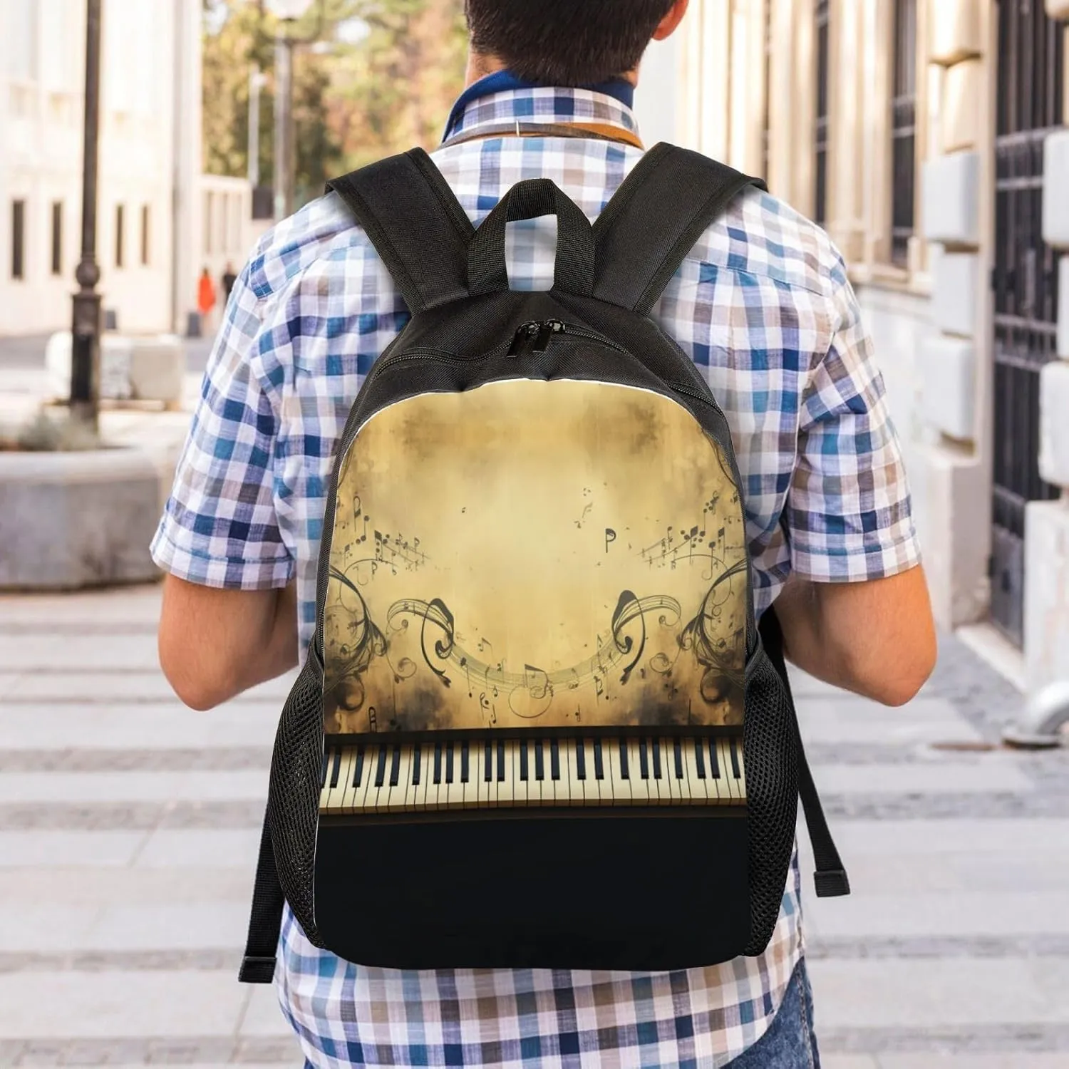 Backpack for Men Women Laptop Backpack Owl on a branch Daypack Laptop Bag for Travel, Musical Work, One Size