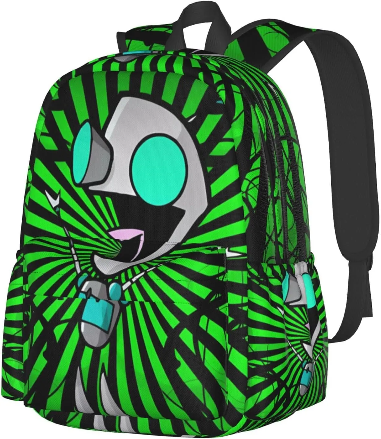 Backpacks Invader Anime Zim Adjustable Laptop Backpack Double Shoulder Bag for Women Men Climbing Shopping Work