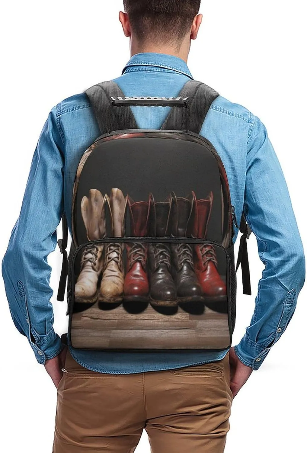 Backpacks Leather Boots Travel Bag Business Work Laptop Backpack