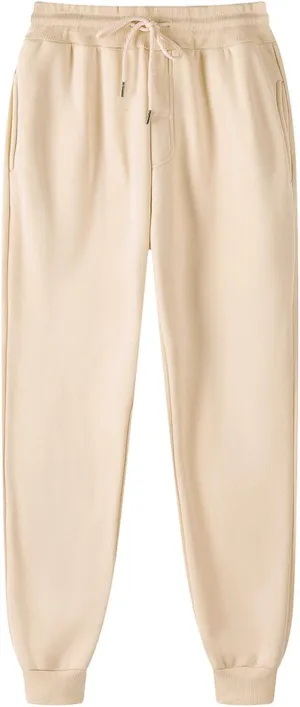 Baggy Sweatpants Men Drawstring Fleece Jogger Sweatpants Sherpa Lined Athletic Sweatpants Warm Workout Track Pants