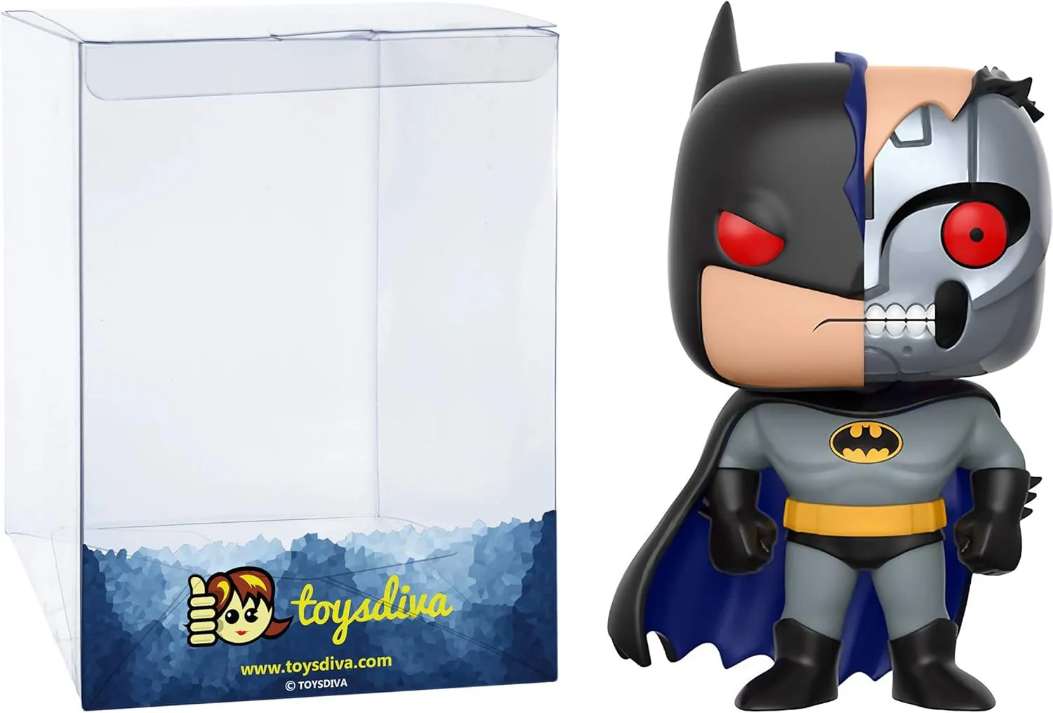 Batm an [Robot]: Fun ko P o p ! Heroes Vinyl Figure Bundle with 1 Compatible 'ToysDiva' Graphic Protector (193 - 13645 - B)