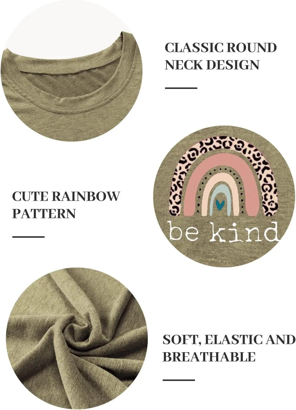 Be Kind T Shirts Women Graphic Short Sleeve Summer Tops Loose Casual Teacher Tees
