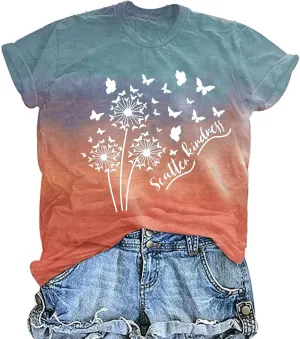 Be Kind T Shirts Women Graphic Short Sleeve Summer Tops Loose Casual Teacher Tees