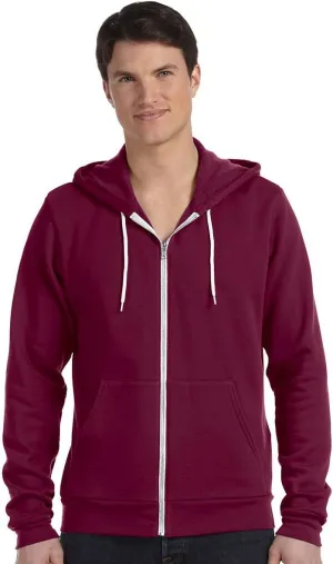Bella & Canvas Men's 3739 Unisex Poly-Cotton Fleece Full-Zip Hoodie